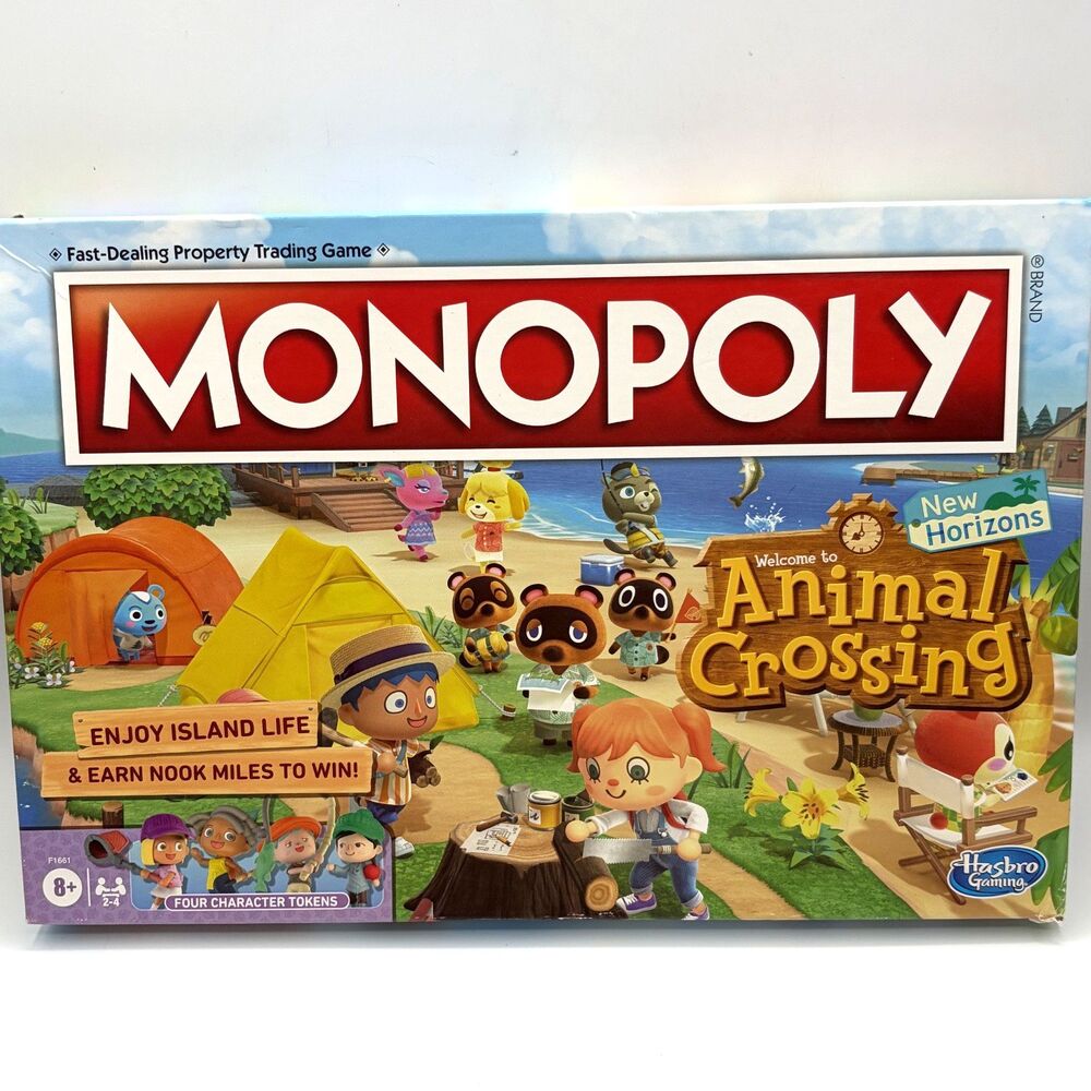 Hasbro Gaming Monopoly Animal Crossing New Horizons Edition Board Game Open Box